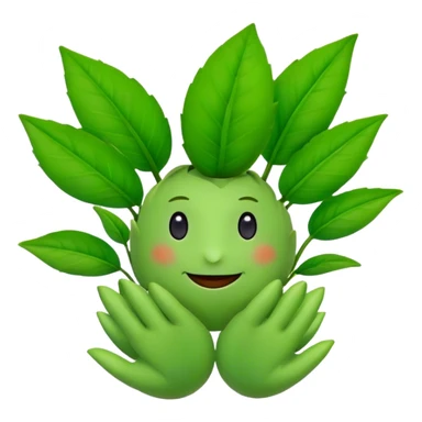 I need a branded mascot. It should be a plant bud, with two leaves, with a face, hands and feet. it should be cute and friendly. sticker