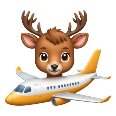 Baby deer on airplane sticker