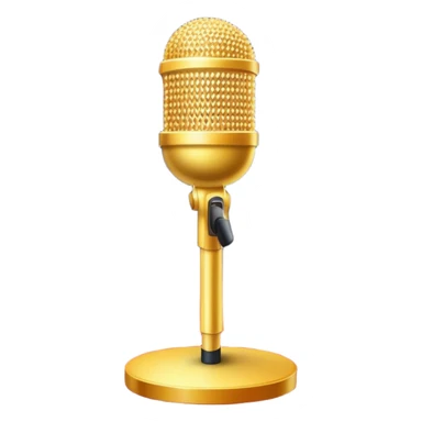 Create a glamorous and vibrant emoji that represents pop or stage vocal performance. The design should feature an empty stage with concert lighting. Include elements like an iconic stage microphone with a sparkling, rhinestone-studded microphone stand, set on a red carpet, a celebratory firework display in the background and a ribbon of musical notes flowing around the scene to symbolize the performance's energy. Use bright colors like gold, red, and silver to emphasize the excitement and glitz of the pop vocal world. The background should be transparent. sticker