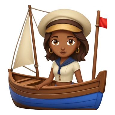 Vaïana sur son bateau sticker