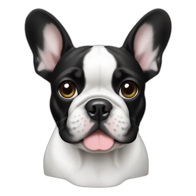 french bulldog black and white sticker