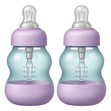 two soft silicone baby bottle nipples side by side, rounded bulb shapes, wide bases for attachment, slightly translucent, smooth clean finish, gentle curves, light neutral or pastel tones, soft lighting, subtle shadows, no bottle or packaging sticker