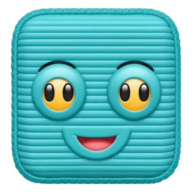 novelo de crochê na cor ciano sticker