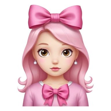 Girl with a bow sticker