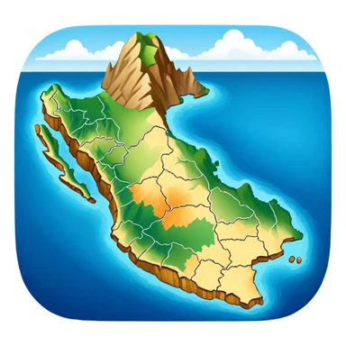 Generate a correctly Peru map sticker