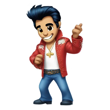 Stitch from lilo and stitch dressed as elvis sticker