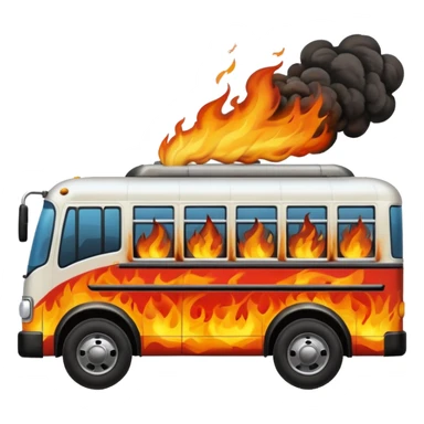 Bus running person over on fire sticker