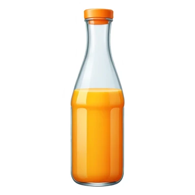 Orange juice bottle sticker