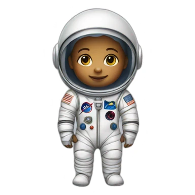 newborn in astronaut costume sticker