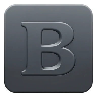 Font setting icon with letter B sticker