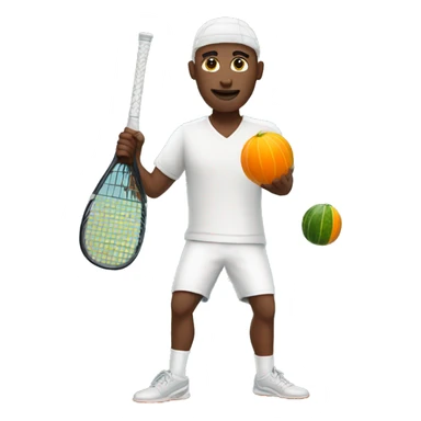 Men playing squash sticker