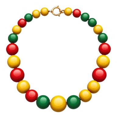 green red yellow necklace beads sticker