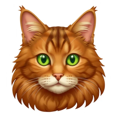 A Maine coon tabby cat emoji sticker