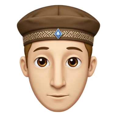 fai un uomo con il naso lungo che pende tipo vilager di Minecraft però mettigli un cappellino ebreo e le ciocche ebree ai lati sticker