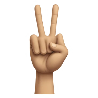 peace sign with thumb sticking out sticker