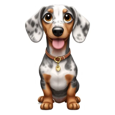 Dachshund merle  sticker