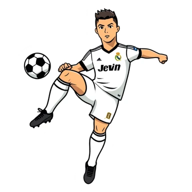 Cristiano Ronaldo scoring a goal sticker