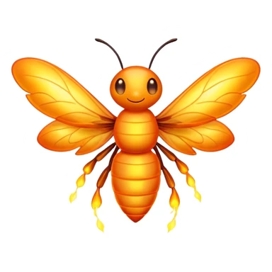 Firefly with wings made out of fire sticker