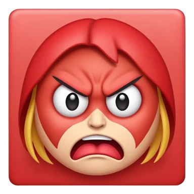 angry face emoji which is also rolling it's eyes sticker