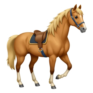 Realistic tan mustang horse sticker