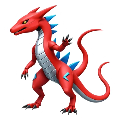 Shiny Cool Futuristic Smooth Salandit-Zeraora-Lombax-Sergal-Zangoose-Cyclizar-Genesect-Pokémon, full body sticker