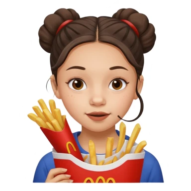 olivia rodrigo munching fries sticker