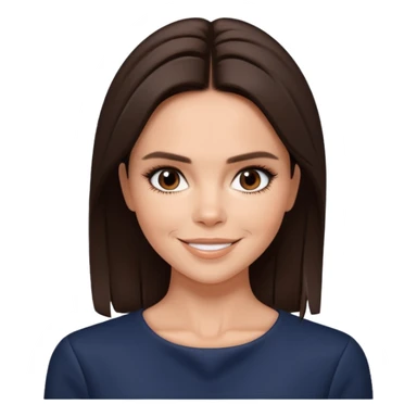 Victoria Beckham with dark brown hair sticker