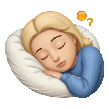person sleeping with Zzz above their head sticker