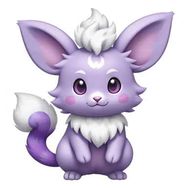 Minccino-Espurr-Fakémon-hybrid-creature (full body)  sticker