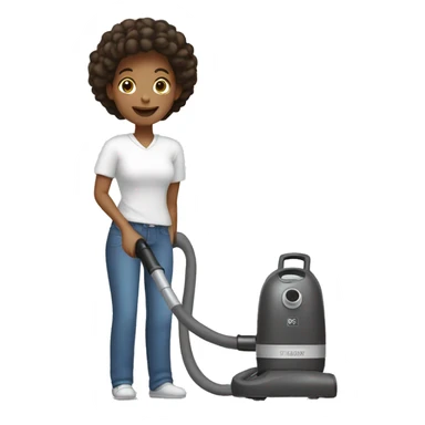 white customer using a vacuum\ sticker