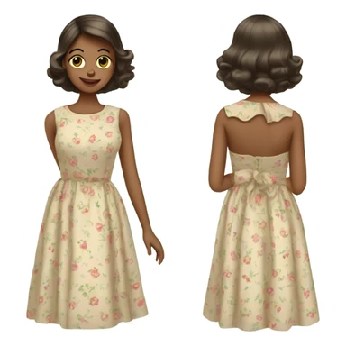 cute vintage dress sticker