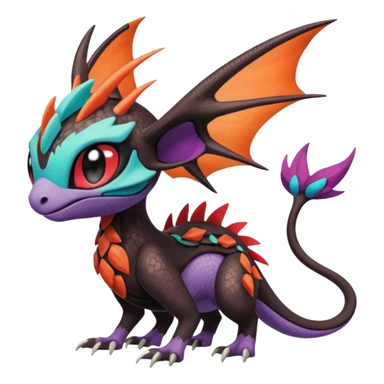Meloetta-Noivern-Spyro-Toothless-Stitch-Pokémon-Fakémon-creature-hybrid sticker