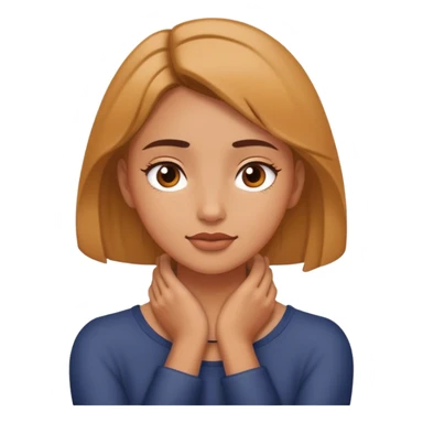 girl with her hands on neck sticker