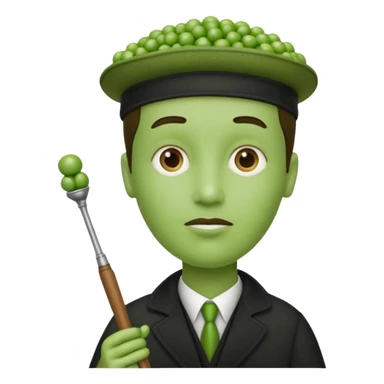 Conductor of peas sticker