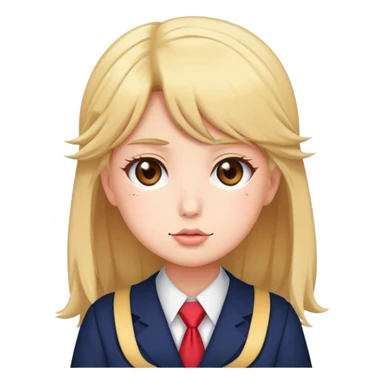 Donald trump as a cute anime school girl sticker