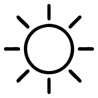 minimalist sun icon with simple lines and no extra details sticker