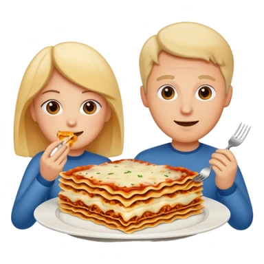 me and my boyfriend with lasagna sticker