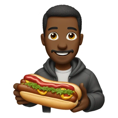 Man eating 5 hotdogs sticker