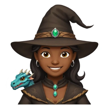 i want a dragonborn black witch cowboy hat and smirk smile sticker
