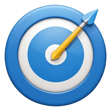 Quiero que hagas un círculo azul y con una flechita en el medio blanca sticker