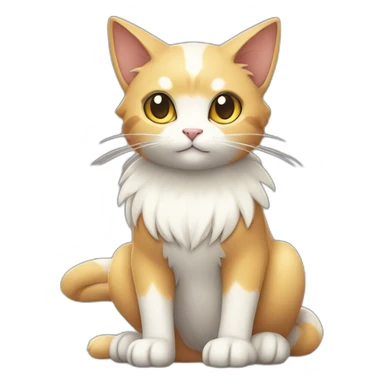 Sitting-bicolor-fairy-type-cat-pokemon sticker