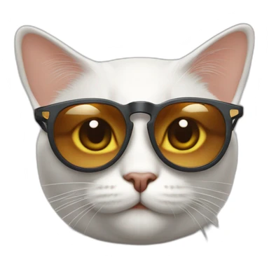 Un chat riche roux qui tient de l'argent avec des lunettes de soleil sticker