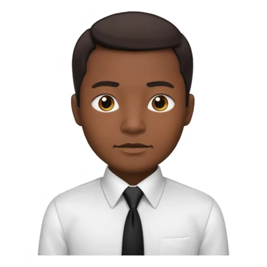 indonesian man in white shirt with black tie sticker