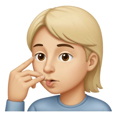 person picking their nose sticker