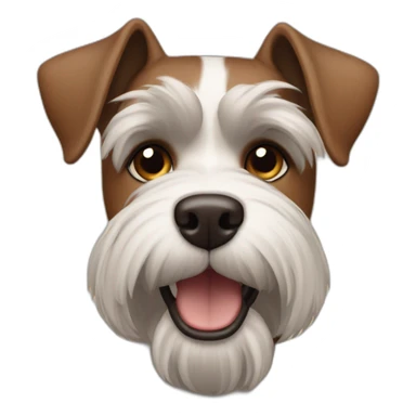 brown york and Schnauzer dog mix sticker