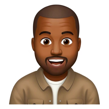 Kanye west having cheeky giggle  sticker