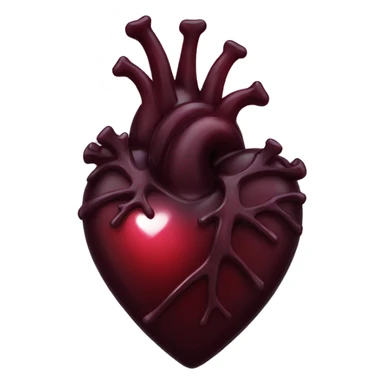 dark red glass heart sticker
