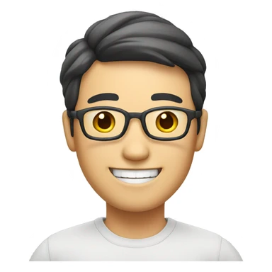 Smiling Korean Man shows thumbs up sticker