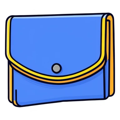 a sad empty wallet, cartoon style sticker
