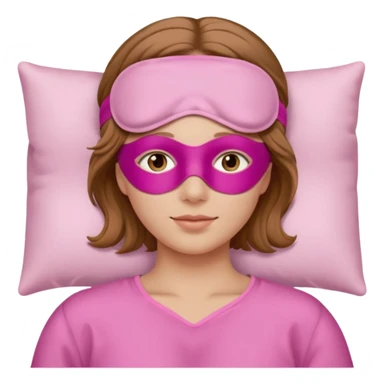 relaxed with pink sleep mask sticker
